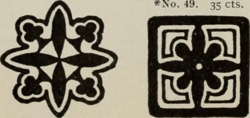 An illustration from Desk book of type specimens, borders, ornaments, brass rules and cuts : catalogue of printing machinery and printers' supplies, 1900, leaf 835