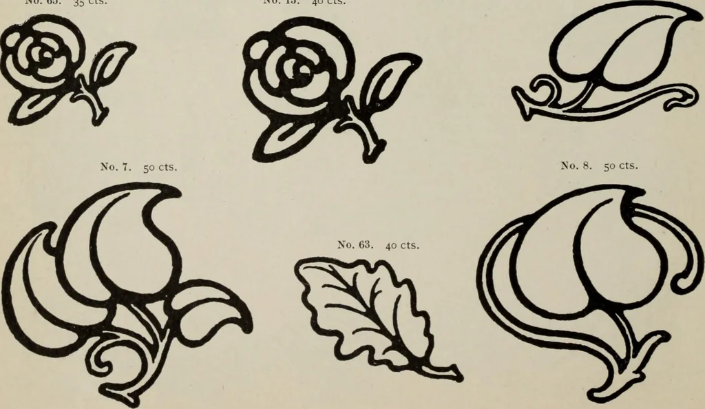 An illustration from Desk book of type specimens, borders, ornaments, brass rules and cuts : catalogue of printing machinery and printers' supplies, 1900, leaf 837