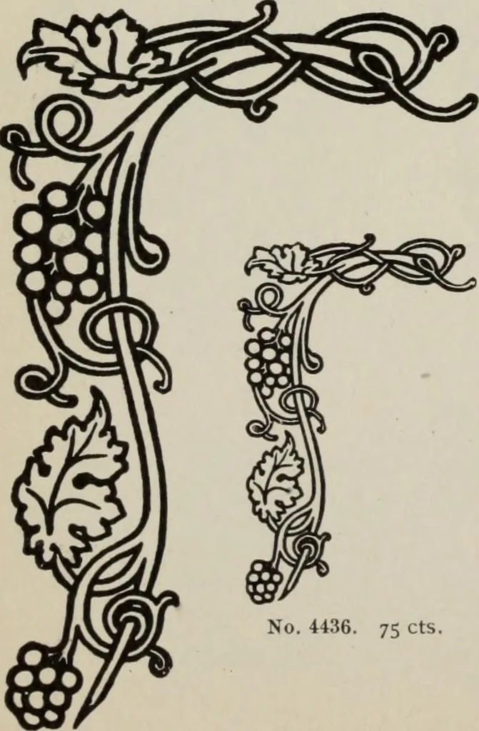 An illustration from Desk book of type specimens, borders, ornaments, brass rules and cuts : catalogue of printing machinery and printers' supplies, 1900, leaf 841