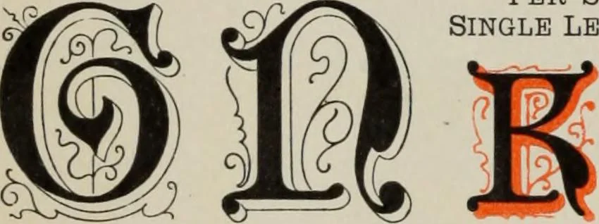An illustration from Desk book of type specimens, borders, ornaments, brass rules and cuts : catalogue of printing machinery and printers' supplies, 1900, leaf 843