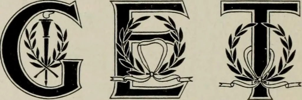 An illustration from Desk book of type specimens, borders, ornaments, brass rules and cuts : catalogue of printing machinery and printers' supplies, 1900, leaf 847