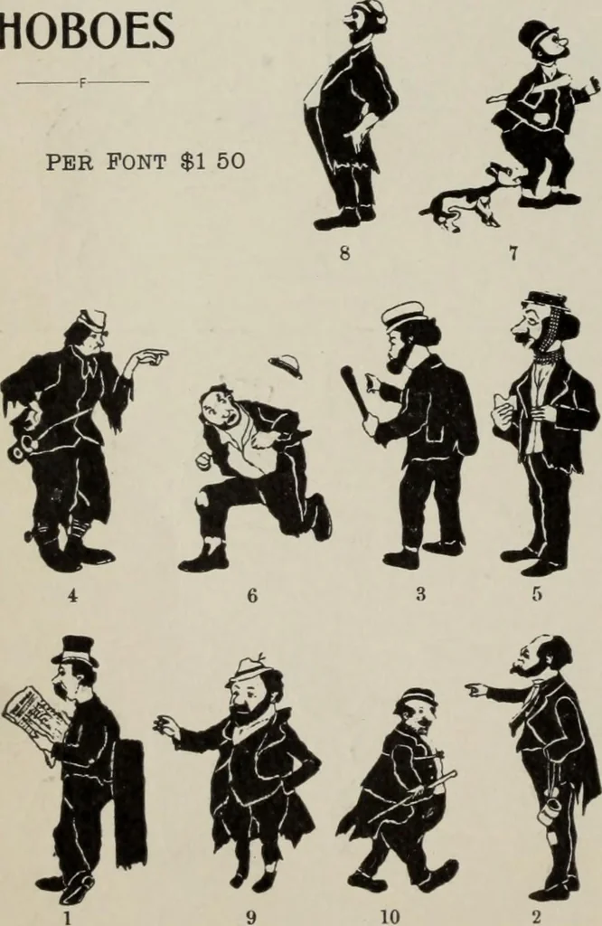 An illustration from Desk book of type specimens, borders, ornaments, brass rules and cuts : catalogue of printing machinery and printers' supplies, 1900, leaf 875