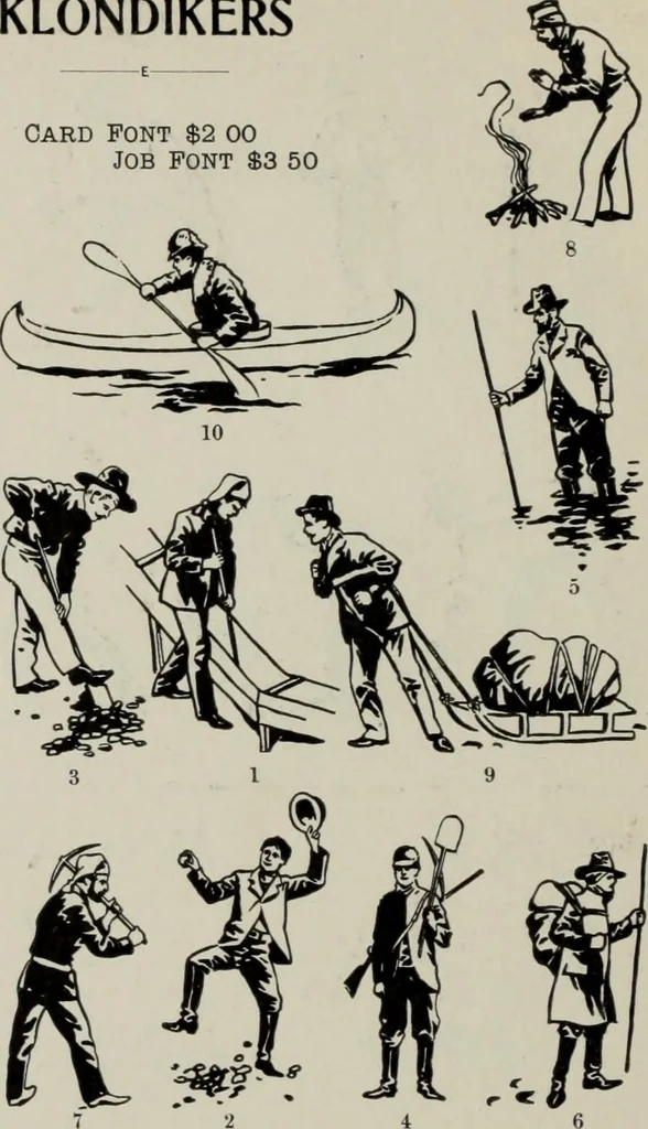 An illustration from Desk book of type specimens, borders, ornaments, brass rules and cuts : catalogue of printing machinery and printers' supplies, 1900, leaf 875