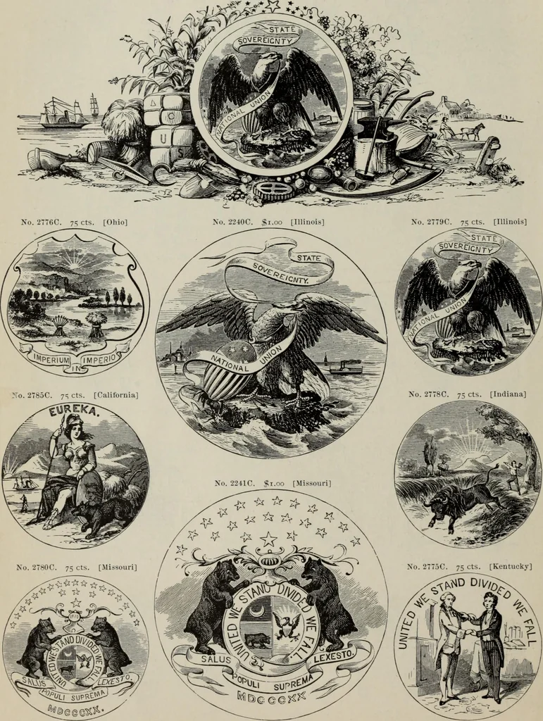 An illustration from Desk book of type specimens, borders, ornaments, brass rules and cuts : catalogue of printing machinery and printers' supplies, 1900, leaf 883
