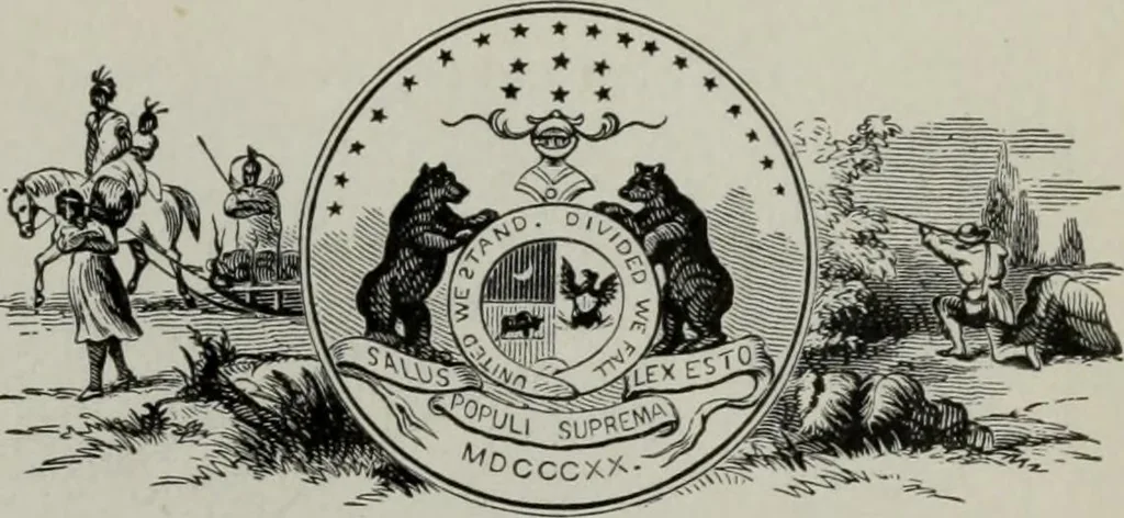 An illustration from Desk book of type specimens, borders, ornaments, brass rules and cuts : catalogue of printing machinery and printers' supplies, 1900, leaf 884
