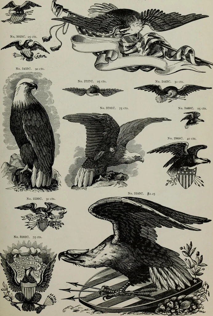An illustration from Desk book of type specimens, borders, ornaments, brass rules and cuts : catalogue of printing machinery and printers' supplies, 1900, leaf 886