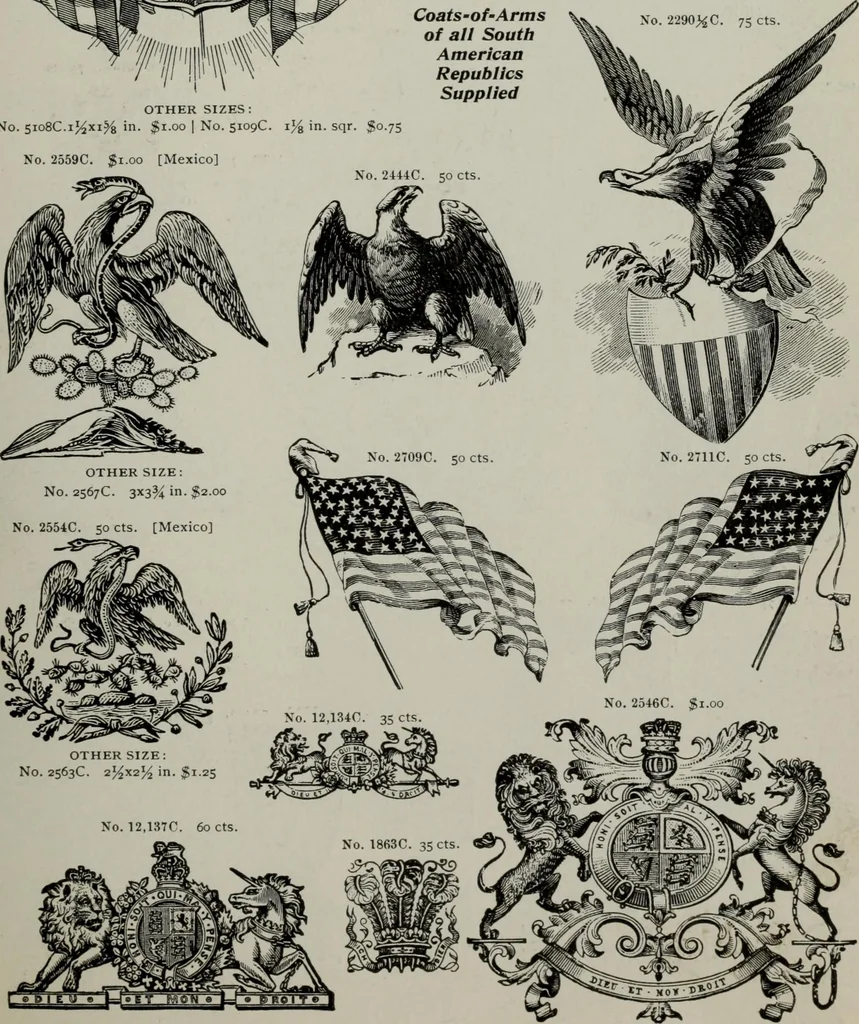 An illustration from Desk book of type specimens, borders, ornaments, brass rules and cuts : catalogue of printing machinery and printers' supplies, 1900, leaf 888