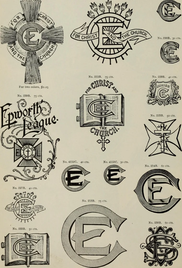 An illustration from Desk book of type specimens, borders, ornaments, brass rules and cuts : catalogue of printing machinery and printers' supplies, 1900, leaf 891