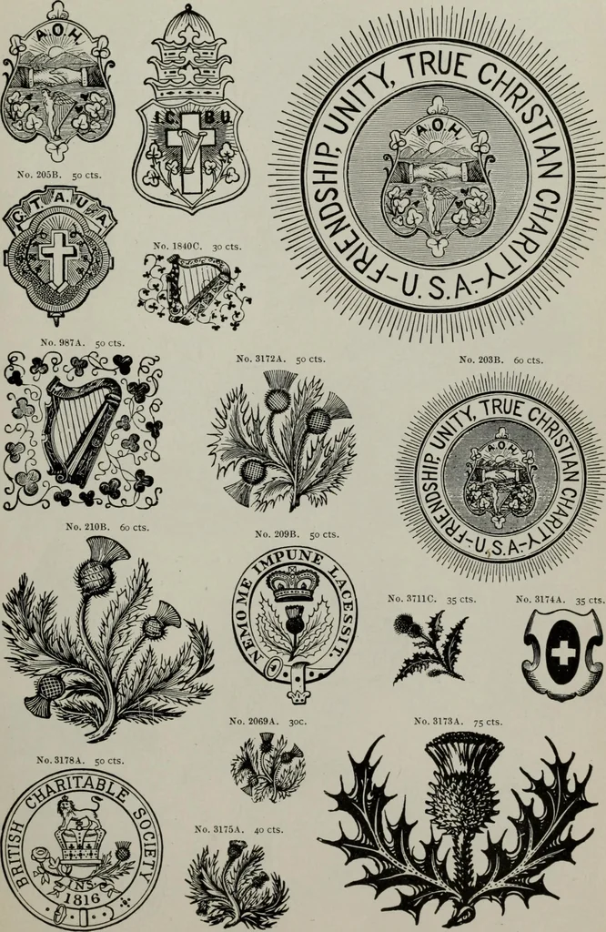 An illustration from Desk book of type specimens, borders, ornaments, brass rules and cuts : catalogue of printing machinery and printers' supplies, 1900, leaf 906