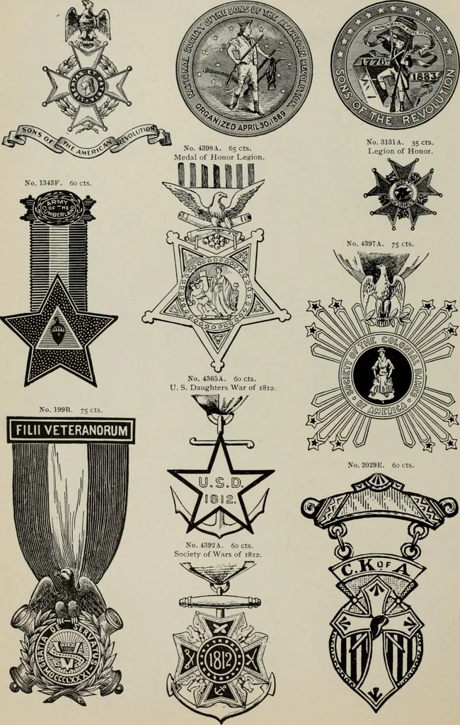 An illustration from Desk book of type specimens, borders, ornaments, brass rules and cuts : catalogue of printing machinery and printers' supplies, 1900, leaf 909