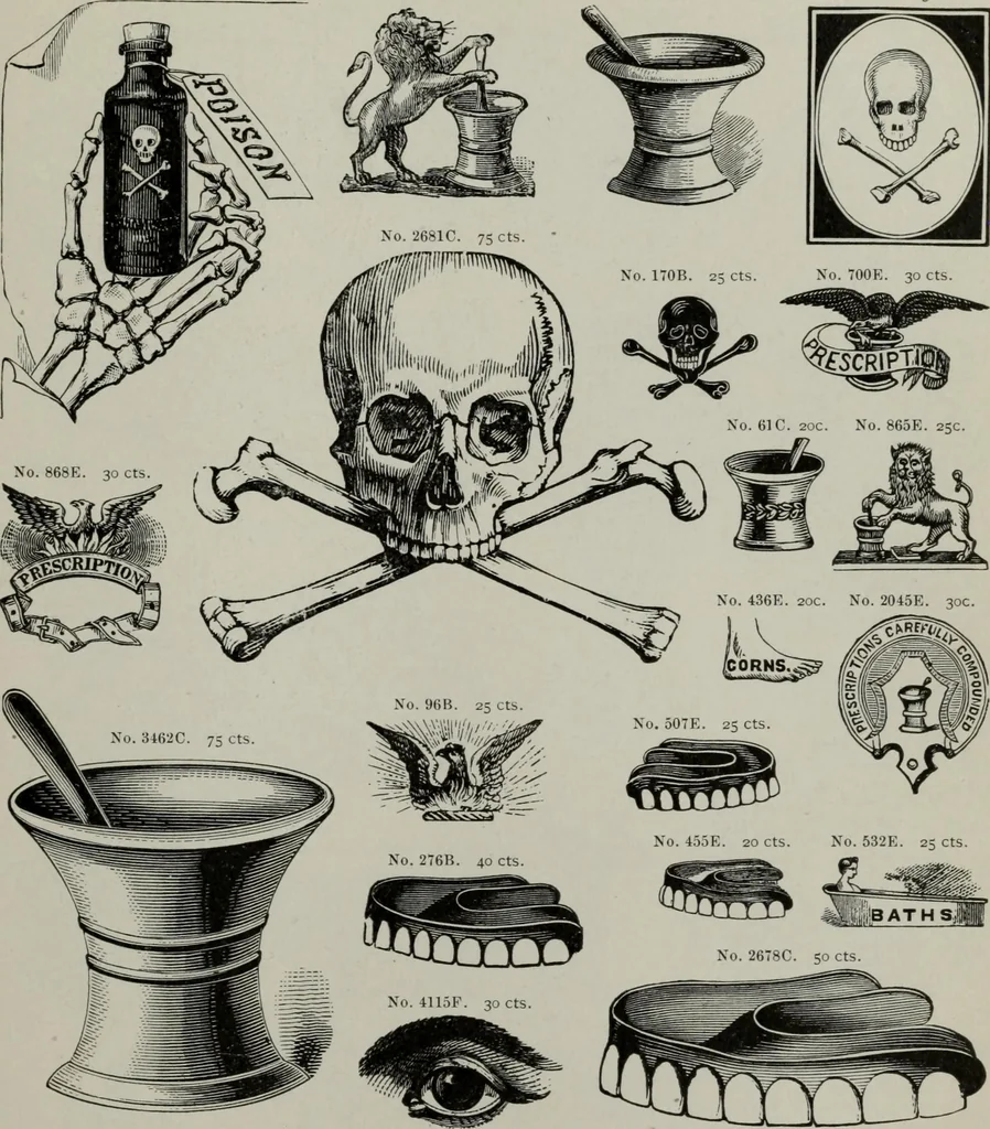 An illustration from Desk book of type specimens, borders, ornaments, brass rules and cuts : catalogue of printing machinery and printers' supplies, 1900, leaf 916