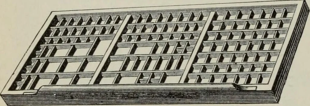 An illustration from Desk book of type specimens, borders, ornaments, brass rules and cuts : catalogue of printing machinery and printers' supplies, 1900, leaf 993