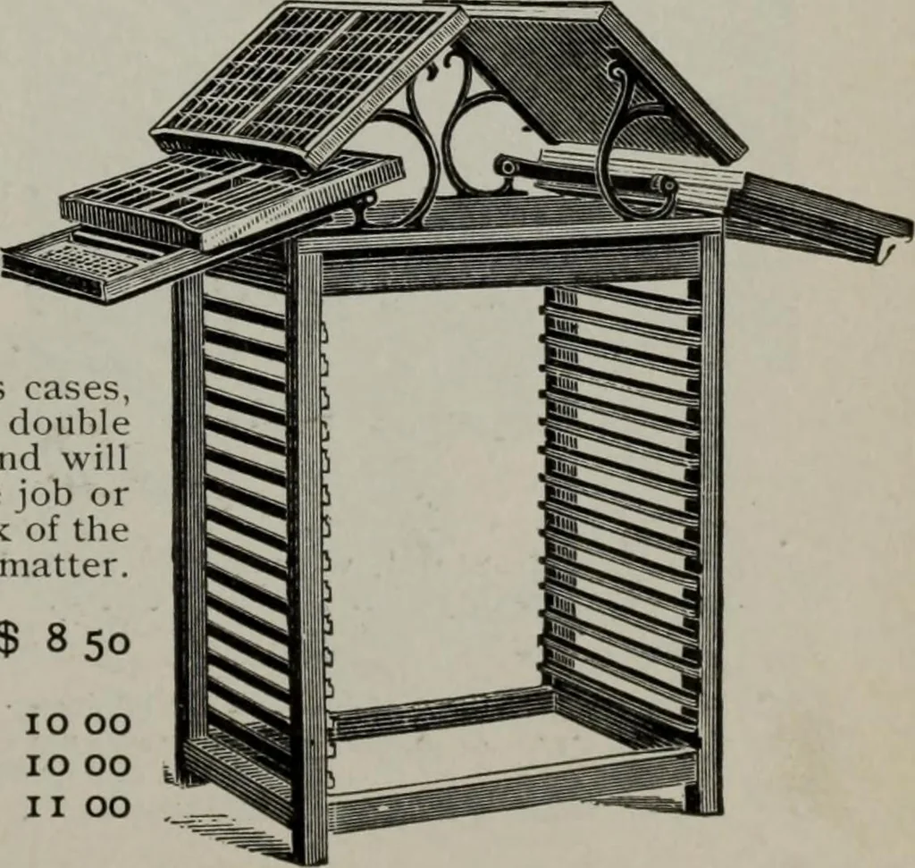 An illustration from Desk book of type specimens, borders, ornaments, brass rules and cuts : catalogue of printing machinery and printers' supplies, 1900, leaf 996