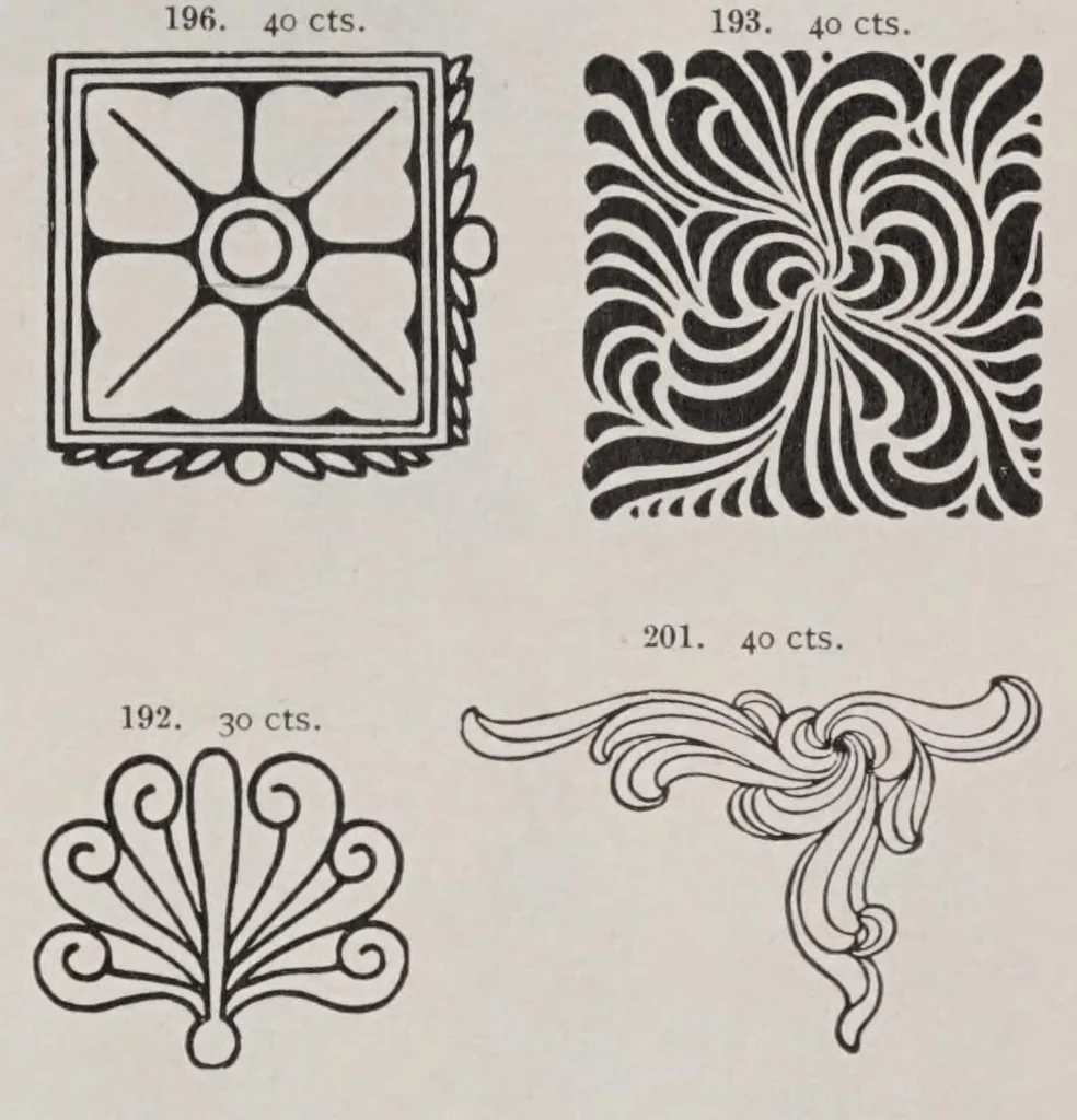 An illustration from Desk book of type specimens, borders, ornaments, brass rules and cuts; (Vol. 2, 11-22), 1902, leaf 243