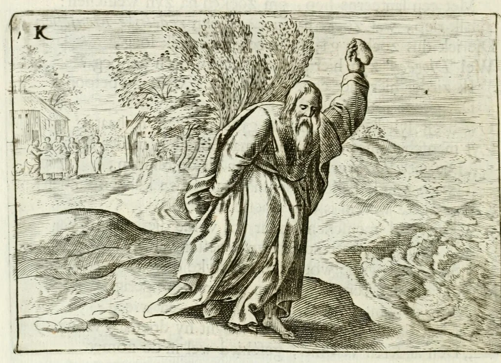 An illustration from Toonneel des menschelyken levens, of, De vernieuwde gulden winkel : waar in door poëtische, historische, morale, en schriftuurlijke leeringen, den mensche vertoont werd, hoedanig hy zijn leven, handel, en wandel, zediglijk, eerbaarlijk en vermakelijk zal overbrengen, 1699, leaf 88