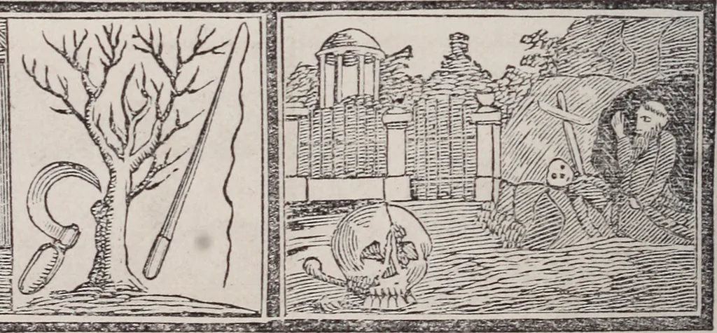 An illustration from Des mönches Aegydius Lebrecht grosses illustrirtes egyptisches traumbuch, 1870, leaf 105