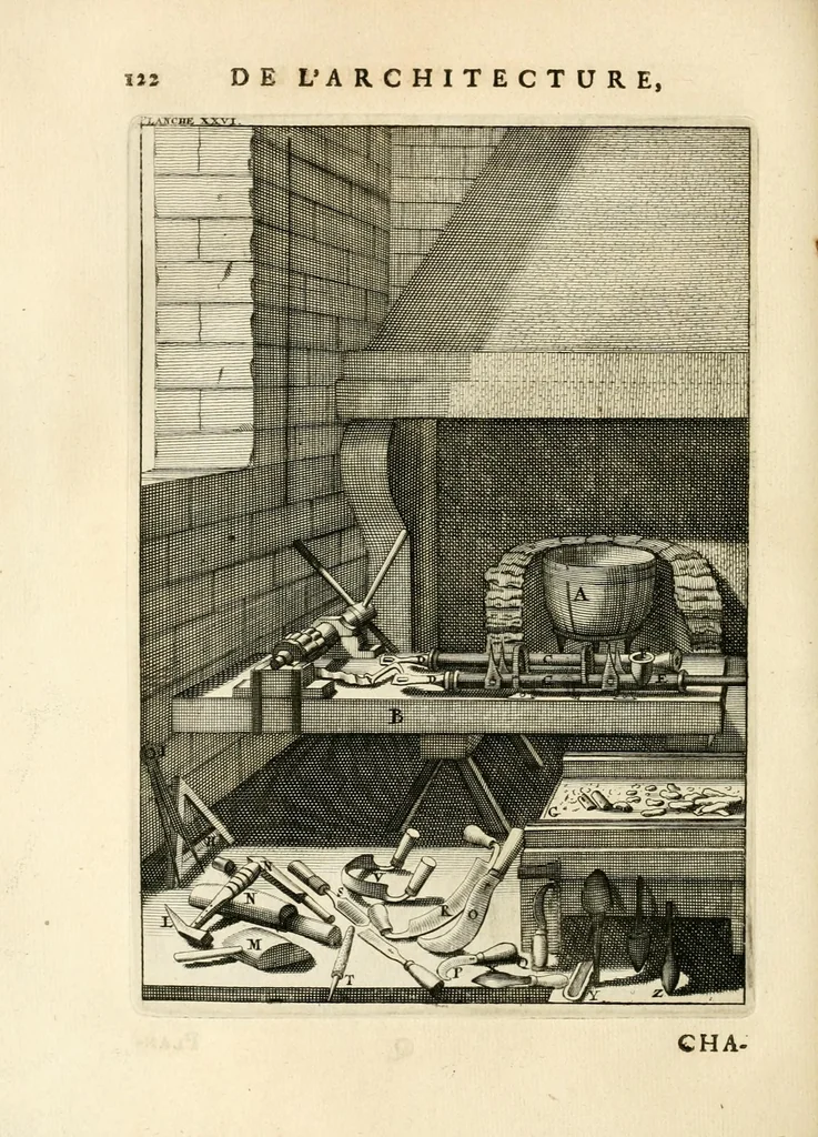 An illustration from Des principes de l'architecture, de la sculpture, de la peinture, et des autres arts qui en dépendent : avec un dictionnaire des termes propres à chacun de ces arts, 1699, leaf 150