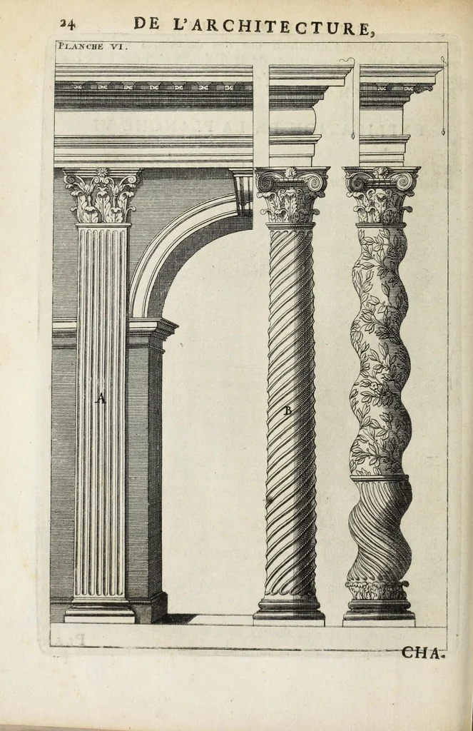An illustration from Des principes de l'architecture, de la sculpture, de la peinture, et des autres arts qui en dépendent : avec un dictionnaire des termes propres à chacun de ces arts, 1697, leaf 52