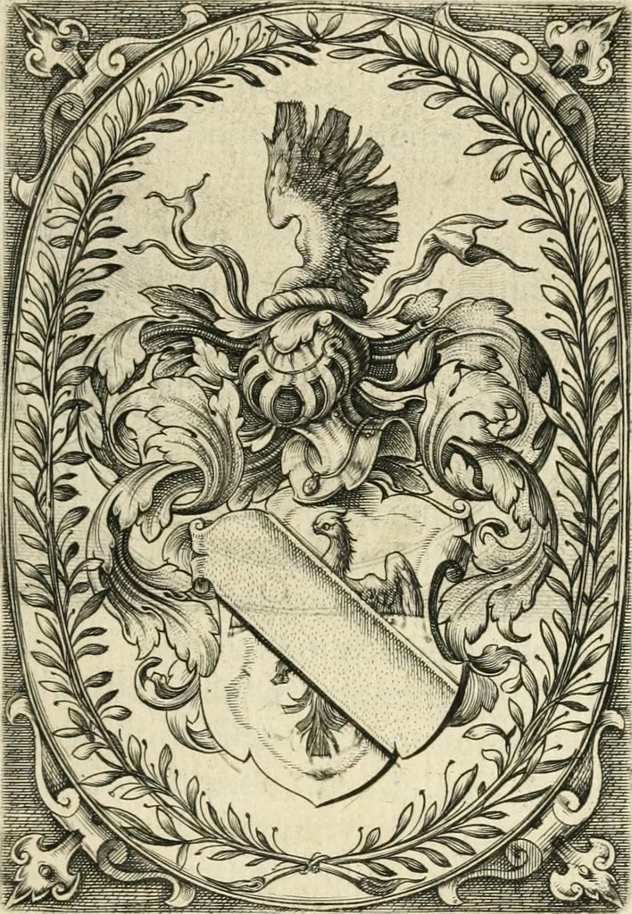 An illustration from Desseins de professions nobles et publiques : contenans plusieurs traités divers & rares : avec l'histoire de la maison de Bourbon, 1612, leaf 30