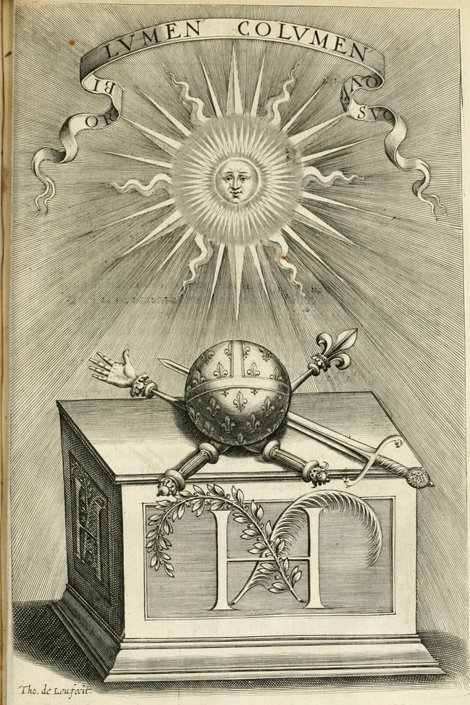 An illustration from Desseins de professions nobles et publiques : contenans plusieurs traités divers & rares : avec l'histoire de la maison de Bourbon, 1612, leaf 952