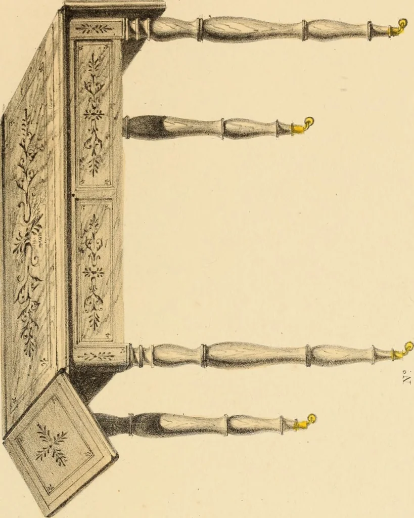 An illustration from Dessins de meubles, 1835, leaf 58