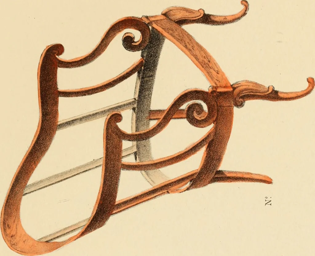 An illustration from Dessins de meubles, 1835, leaf 60