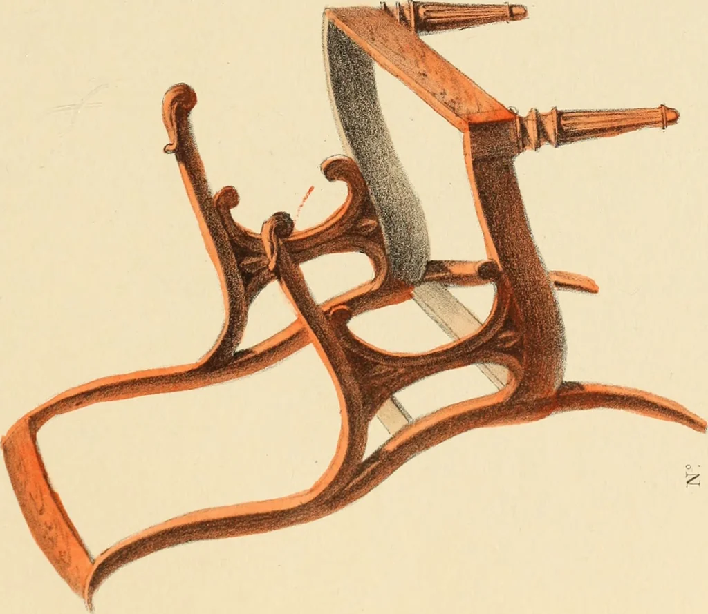 An illustration from Dessins de meubles, 1835, leaf 60