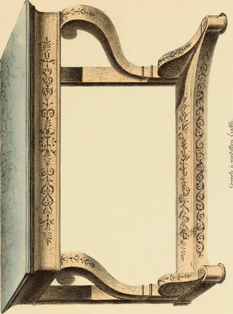 An illustration from Dessins de meubles, 1835, leaf 70