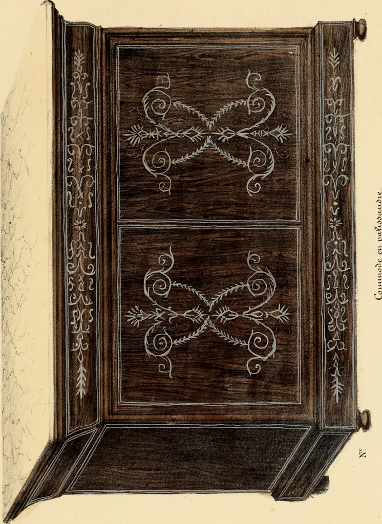 An illustration from Dessins de meubles, 1835, leaf 72