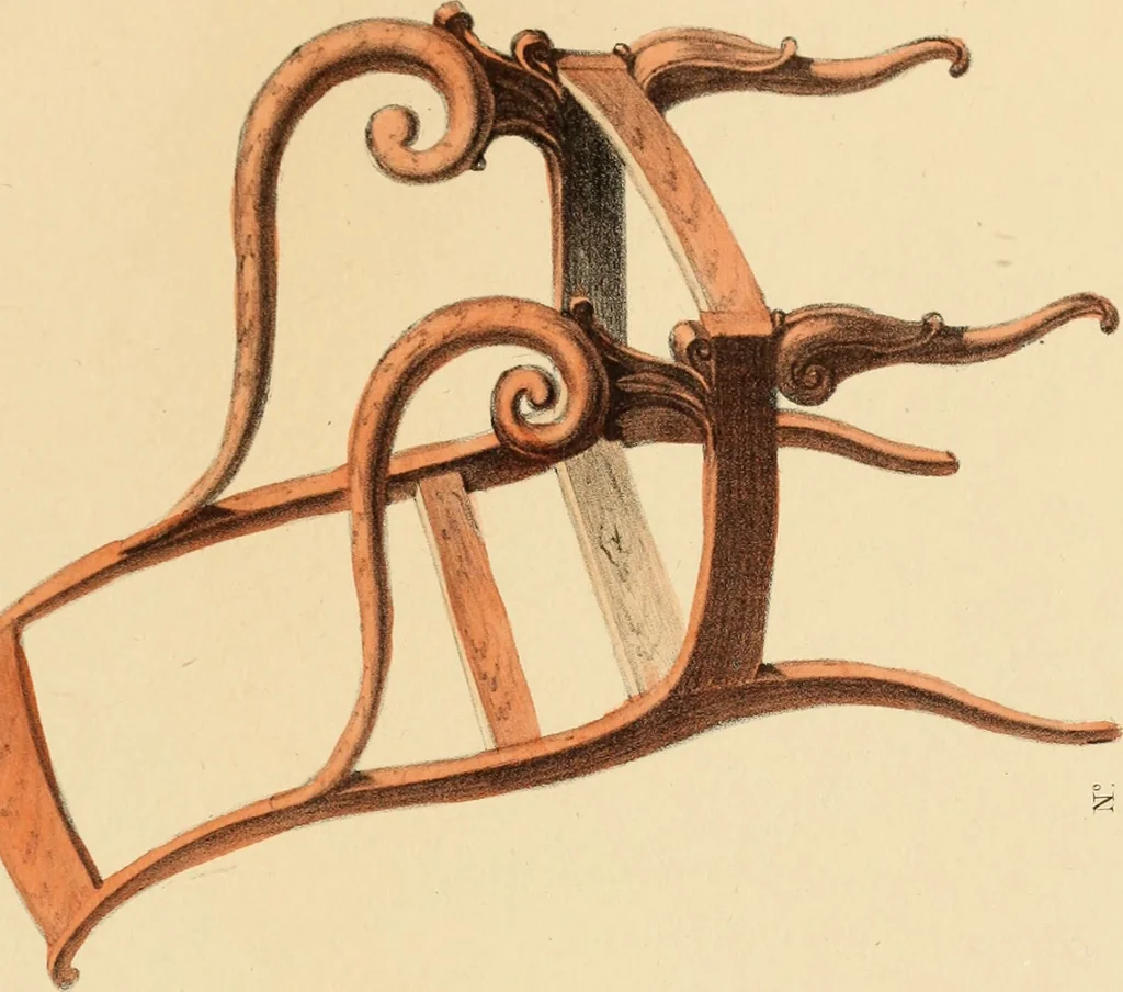 An illustration from Dessins de meubles, 1835, leaf 76