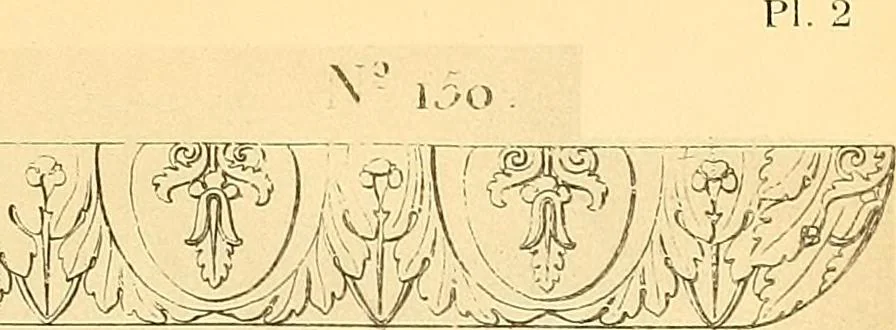 An illustration from Dessins d'ornements d'architecture de Joseph Beunat : reproduction de l'ouvrage, epoque du premier Empire, 1900, leaf 10