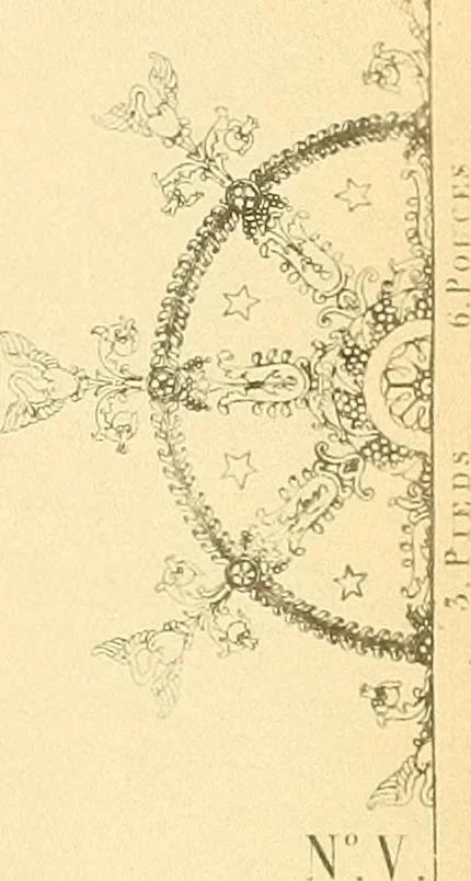 An illustration from Dessins d'ornements d'architecture de Joseph Beunat : reproduction de l'ouvrage, epoque du premier Empire, 1900, leaf 102