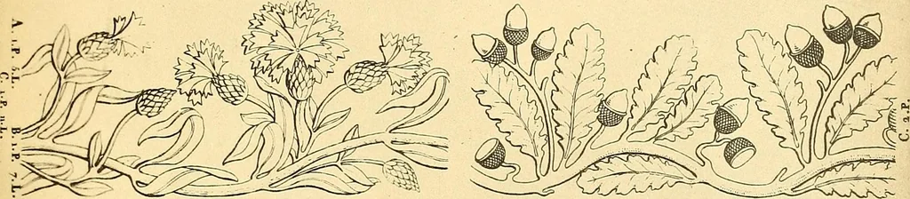 An illustration from Dessins d'ornements d'architecture de Joseph Beunat : reproduction de l'ouvrage, epoque du premier Empire, 1900, leaf 106