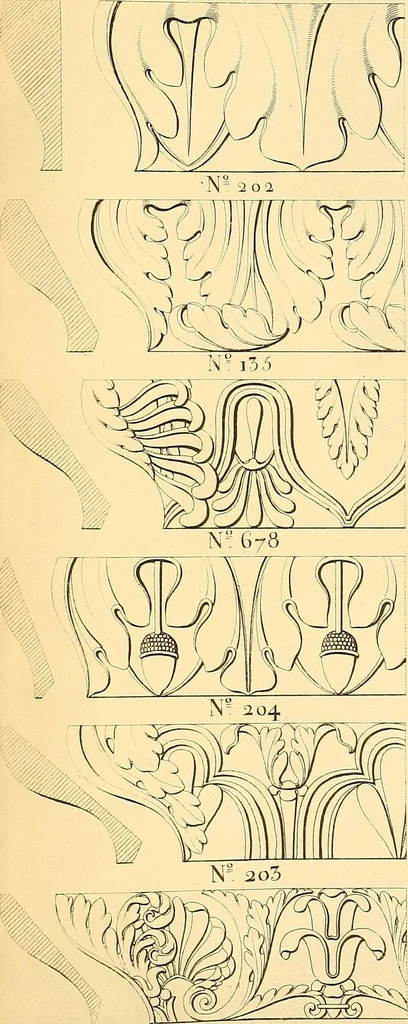 An illustration from Dessins d'ornements d'architecture de Joseph Beunat : reproduction de l'ouvrage, epoque du premier Empire, 1900, leaf 14