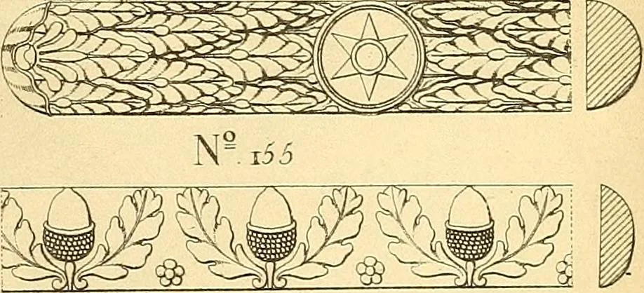 An illustration from Dessins d'ornements d'architecture de Joseph Beunat : reproduction de l'ouvrage, epoque du premier Empire, 1900, leaf 16