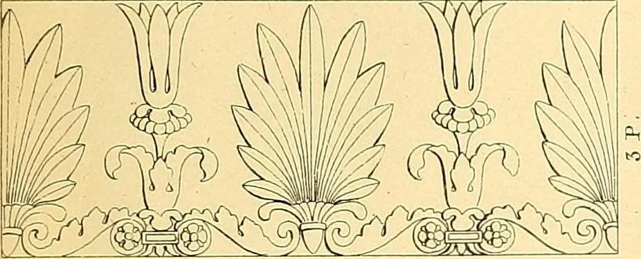 An illustration from Dessins d'ornements d'architecture de Joseph Beunat : reproduction de l'ouvrage, epoque du premier Empire, 1900, leaf 18