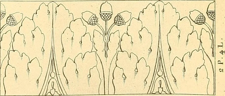 An illustration from Dessins d'ornements d'architecture de Joseph Beunat : reproduction de l'ouvrage, epoque du premier Empire, 1900, leaf 18