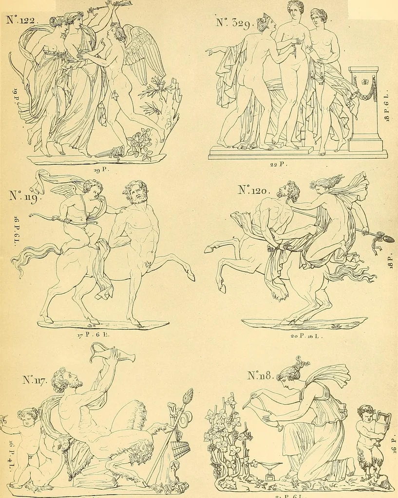 An illustration from Dessins d'ornements d'architecture de Joseph Beunat : reproduction de l'ouvrage, epoque du premier Empire, 1900, leaf 60