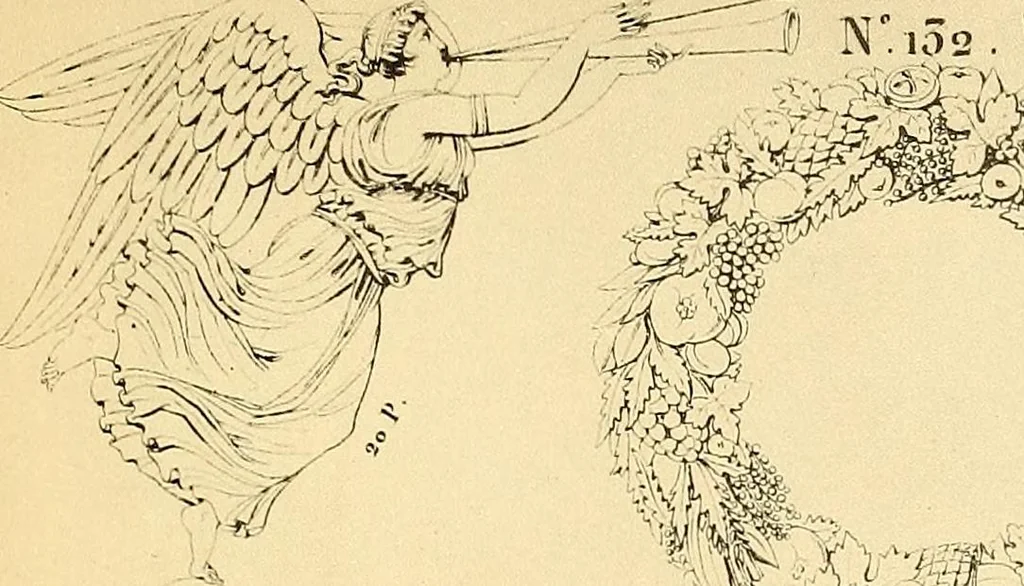 An illustration from Dessins d'ornements d'architecture de Joseph Beunat : reproduction de l'ouvrage, epoque du premier Empire, 1900, leaf 68