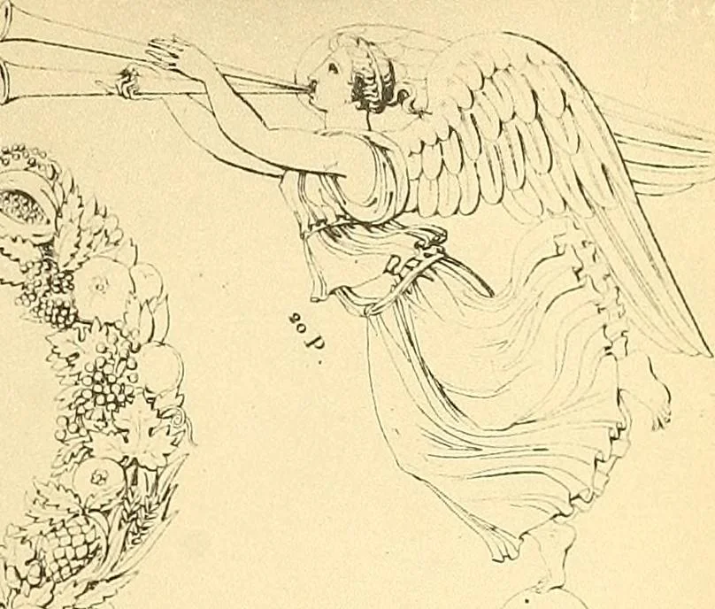 An illustration from Dessins d'ornements d'architecture de Joseph Beunat : reproduction de l'ouvrage, epoque du premier Empire, 1900, leaf 68