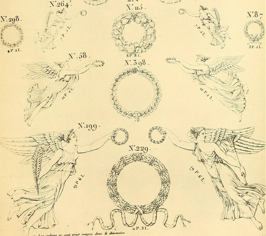 An illustration from Dessins d'ornements d'architecture de Joseph Beunat : reproduction de l'ouvrage, epoque du premier Empire, 1900, leaf 68