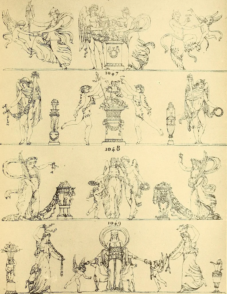 An illustration from Dessins d'ornements d'architecture de Joseph Beunat : reproduction de l'ouvrage, epoque du premier Empire, 1900, leaf 74