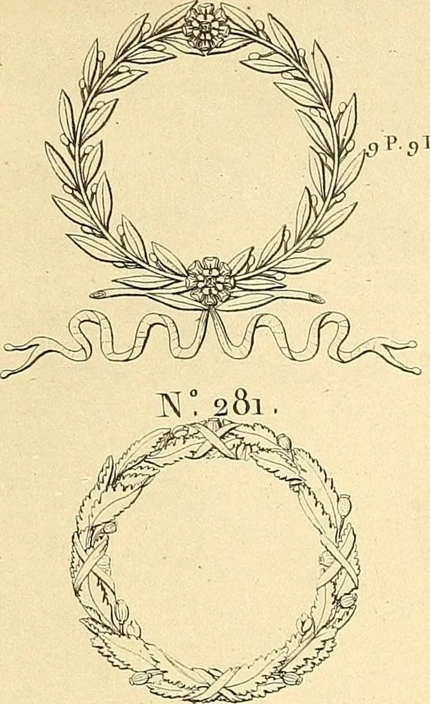 An illustration from Dessins d'ornements d'architecture de Joseph Beunat : reproduction de l'ouvrage, epoque du premier Empire, 1900, leaf 90