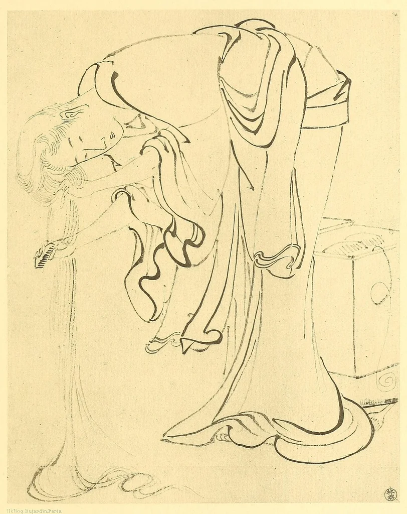 An illustration from Dessins, estamples, livres, illustres du Japon reunis Par T. Hayashi : andien commissaire general du Japon a l'exposition universelle de 1900, 1902, leaf 27