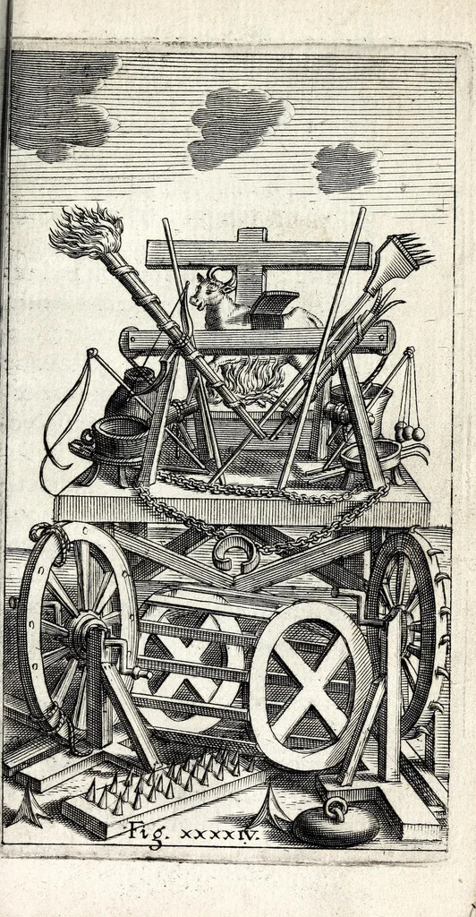 An illustration from De ss. martyrum cruciatibus liber : quo instrumenta & modi quibus ijdem martyres olim torquebantur, simul perspicuè descripta, & tabulis aeneis accuratissimè expressa sunt, 1668, leaf 461