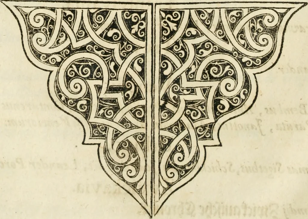 An illustration from De statu publico Europae novissimo tractatus, in quo unà cùm aliis nobilissimis atque utilissimis materiis juris publici, practici magis, quàm speculativi, illustres controversiae, praetensiones, judicia politica, praecedentiarum quaestiones & decisiones, tàm in comitiis imperii, quàm alibi agitatae, reperiuntur. Quibus insuper accesserunt, instar commentarii, paratitla de aurea bulla, recessibus imperii, ordinatione camerali, pace religiosa & profana, item capitulatione caesarea, 1675, leaf 23