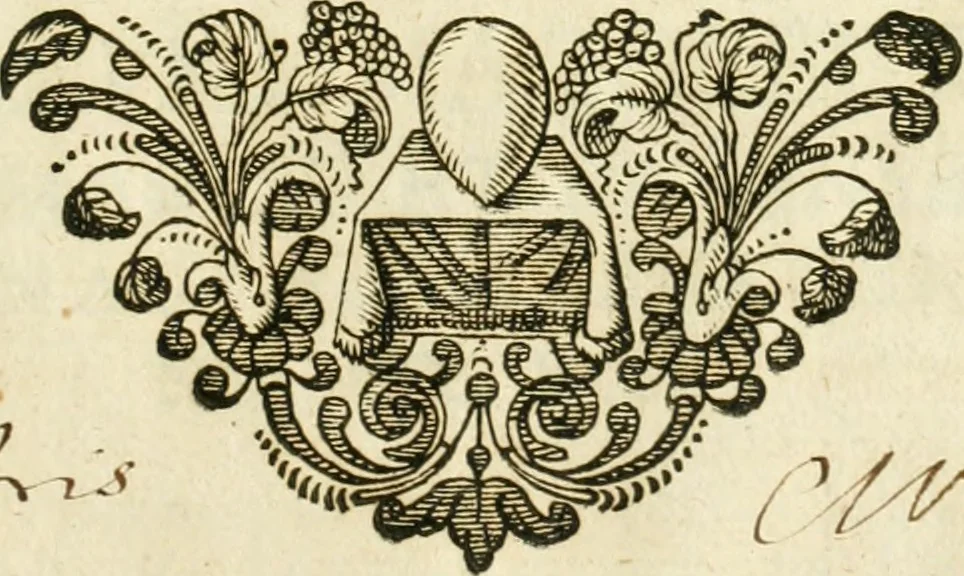 An illustration from De statu publico Europae novissimo tractatus, in quo unà cùm aliis nobilissimis atque utilissimis materiis juris publici, practici magis, quàm speculativi, illustres controversiae, praetensiones, judicia politica, praecedentiarum quaestiones & decisiones, tàm in comitiis imperii, quàm alibi agitatae, reperiuntur. Quibus insuper accesserunt, instar commentarii, paratitla de aurea bulla, recessibus imperii, ordinatione camerali, pace religiosa & profana, item capitulatione caesarea, 1675, leaf 8