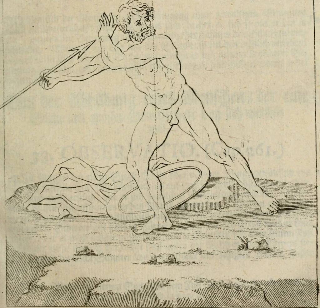 An illustration from Des vortreflichen Florentinischen Mahlers Lionardo da Vinci höchst-nützlicher Tractat von der Mahlerey : aus dem Italiänischen und Frantzöischen in das Teutsche übersetzet : auch nach dem Original mit vielen Kupfern und saubern Holtzschnitten versehen : und mit beygefügten Leben des Auctoris zum Druck befördert, 1747, leaf 100