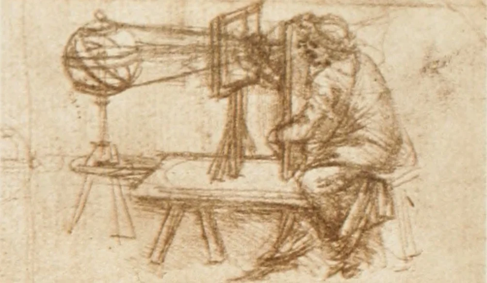 An illustration from Des vortreflichen Florentinischen Mahlers Lionardo da Vinci höchst-nützlicher Tractat von der Mahlerey : aus dem Italiänischen und Frantzöischen in das Teutsche übersetzet : auch nach dem Original mit vielen Kupfern und saubern Holtzschnitten versehen : und mit beygefügten Leben des Auctoris zum Druck befördert, 1747, leaf 3
