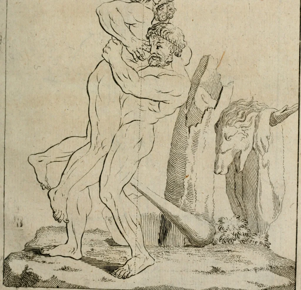 An illustration from Des vortreflichen Florentinischen Mahlers Lionardo da Vinci höchst-nützlicher Tractat von der Mahlerey : aus dem Italiänischen und Frantzöischen in das Teutsche übersetzet : auch nach dem Original mit vielen Kupfern und saubern Holtzschnitten versehen : und mit beygefügten Leben des Auctoris zum Druck befördert, 1747, leaf 60